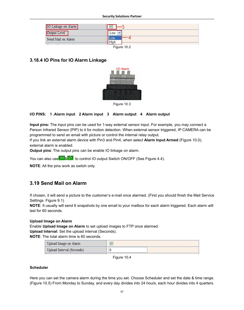 19sendmailonalarm, 19 s, Ail on | Larm, 19 send mail on alarm, 4 io pins for io alarm linkage | Hootoo HT-IP006N User Manual | Page 47 / 55