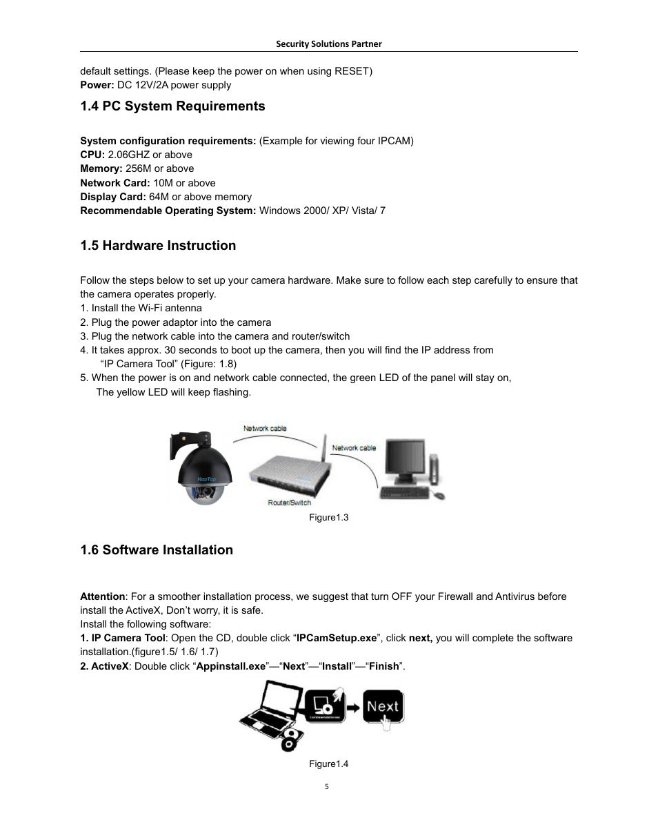 4pcsystemrequirements, 5hardwareinstruction, 6softwareinstallation | 4 pc s, Ystem, Equirements, Ardware, Nstruction, Oftware, Nstallation | Hootoo HT-IP006N User Manual | Page 5 / 55