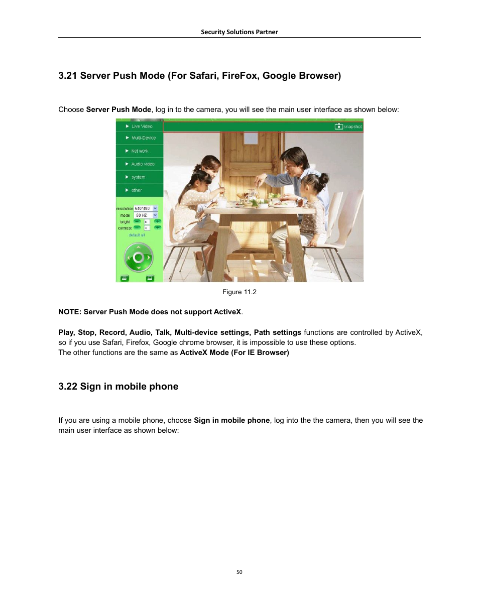 21serverpushmode(forsafari,firefox,google, 22signinmobilephone, 21 s | Erver, Afari, Oogle, Rowser, 22 s, Ign in mobile phone, 22 sign in mobile phone | Hootoo HT-IP006N User Manual | Page 50 / 55