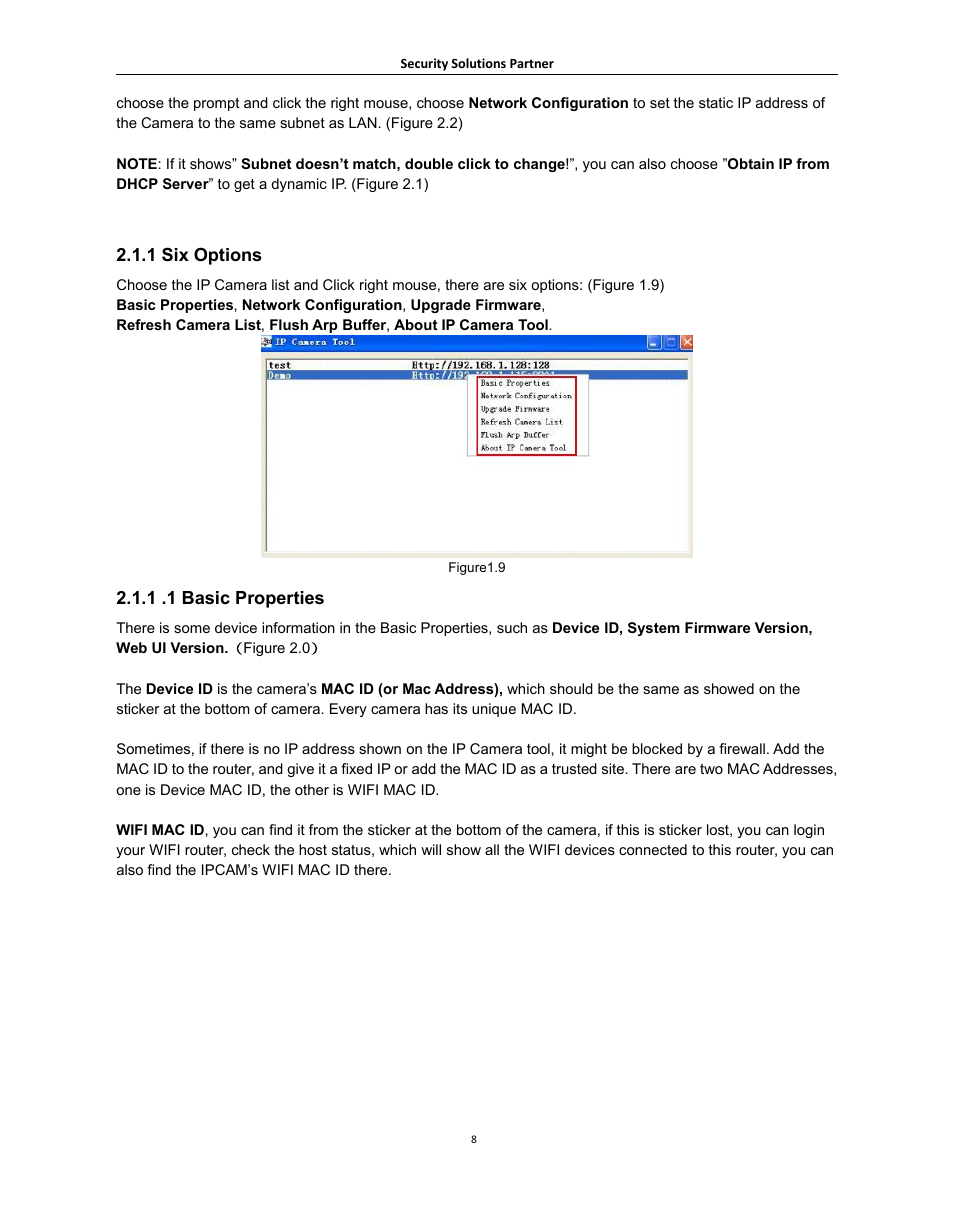 1 six options, 1 .1 basic properties | Hootoo HT-IP006N User Manual | Page 8 / 55