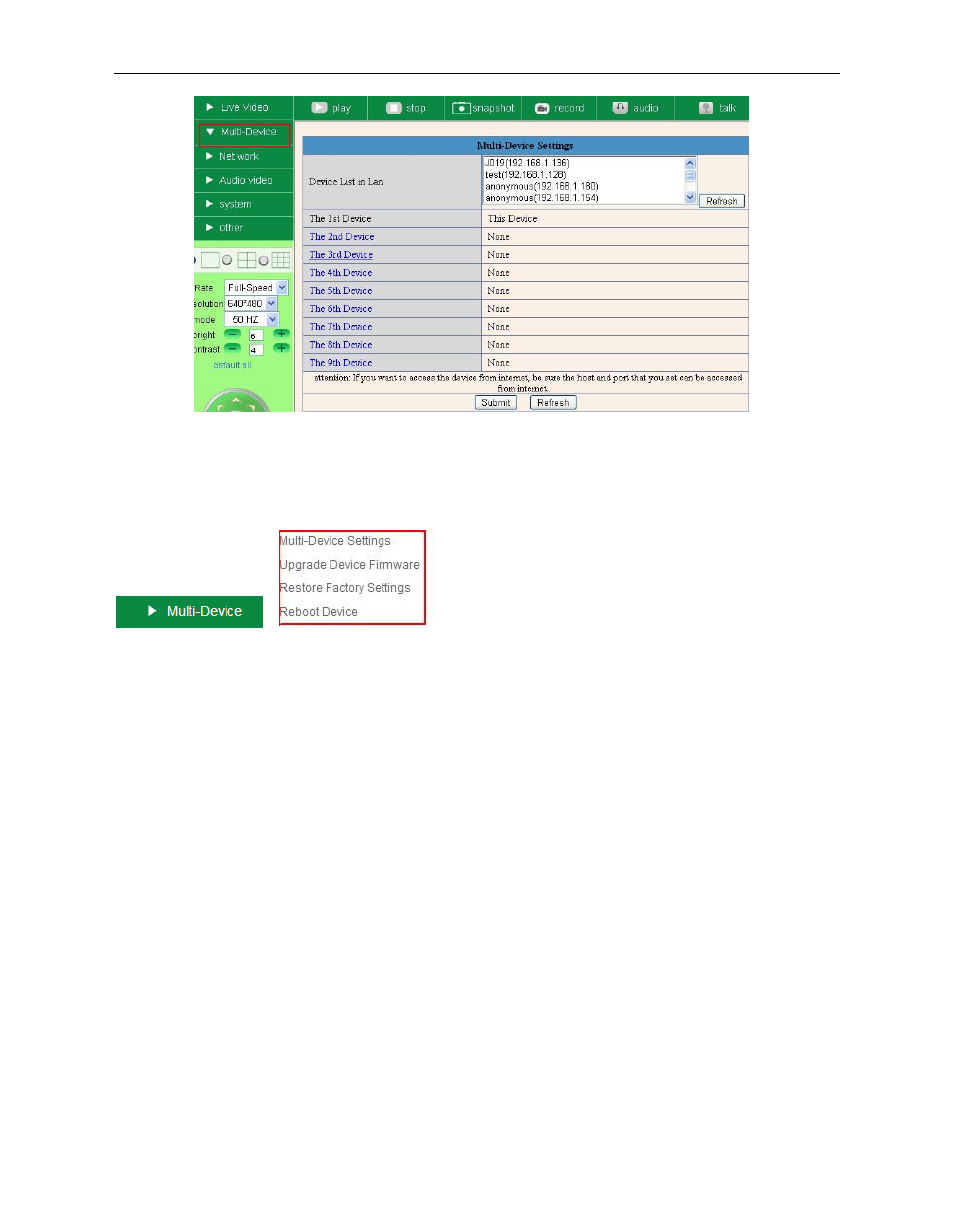1 multi-device settings, 1 set multi-device in lan | Hootoo HT-IP210F User Manual | Page 26 / 59