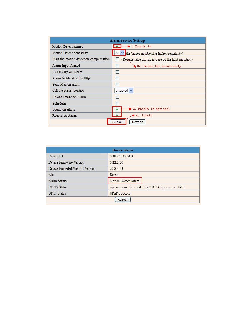 2 motion detect sensibility | Hootoo HT-IP210F User Manual | Page 48 / 59
