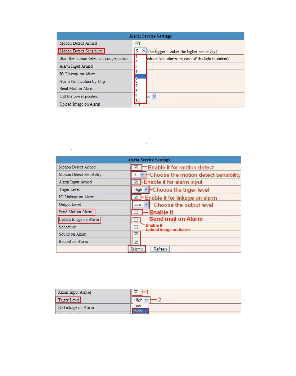 3 alarm input armed / io linkage on alarm | Hootoo HT-IP210F User Manual | Page 49 / 59