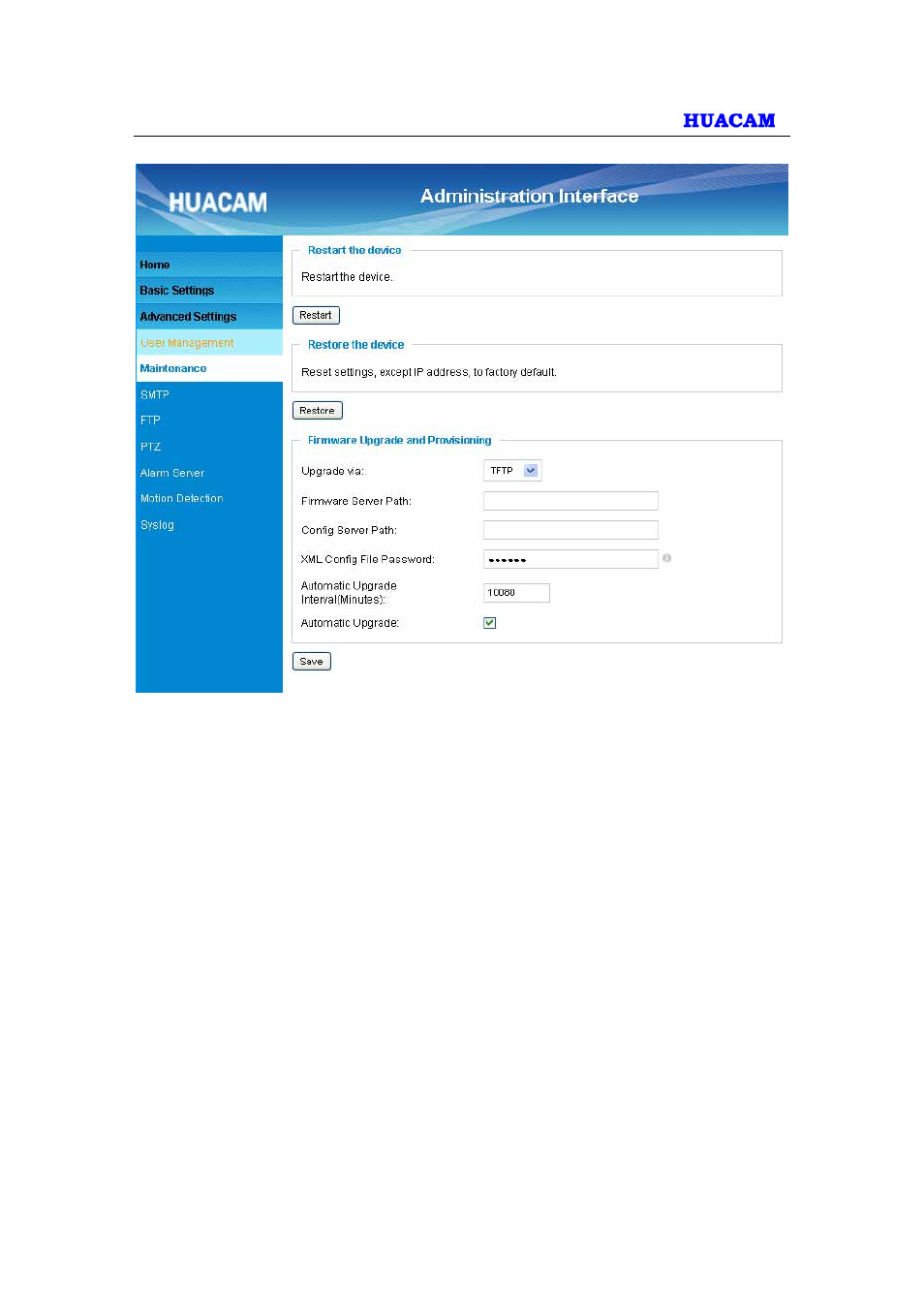 HUACAM HCV704 User Manual | Page 38 / 44