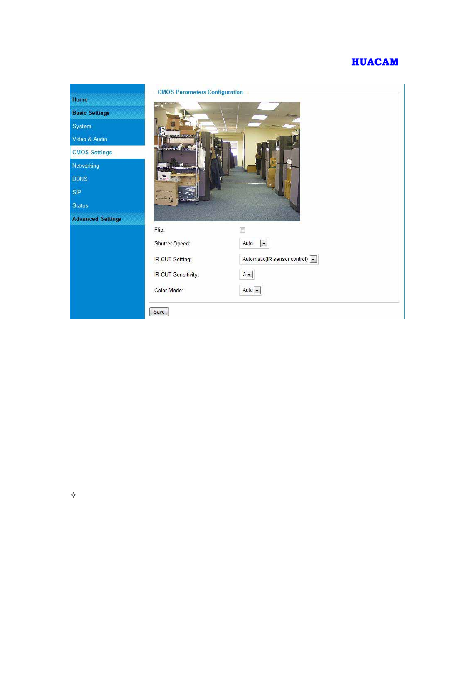 Networking setting page | HUACAM HCV825 User Manual | Page 19 / 40