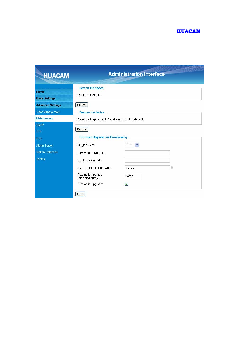 2 maintenance page | HUACAM HCV825 User Manual | Page 27 / 40