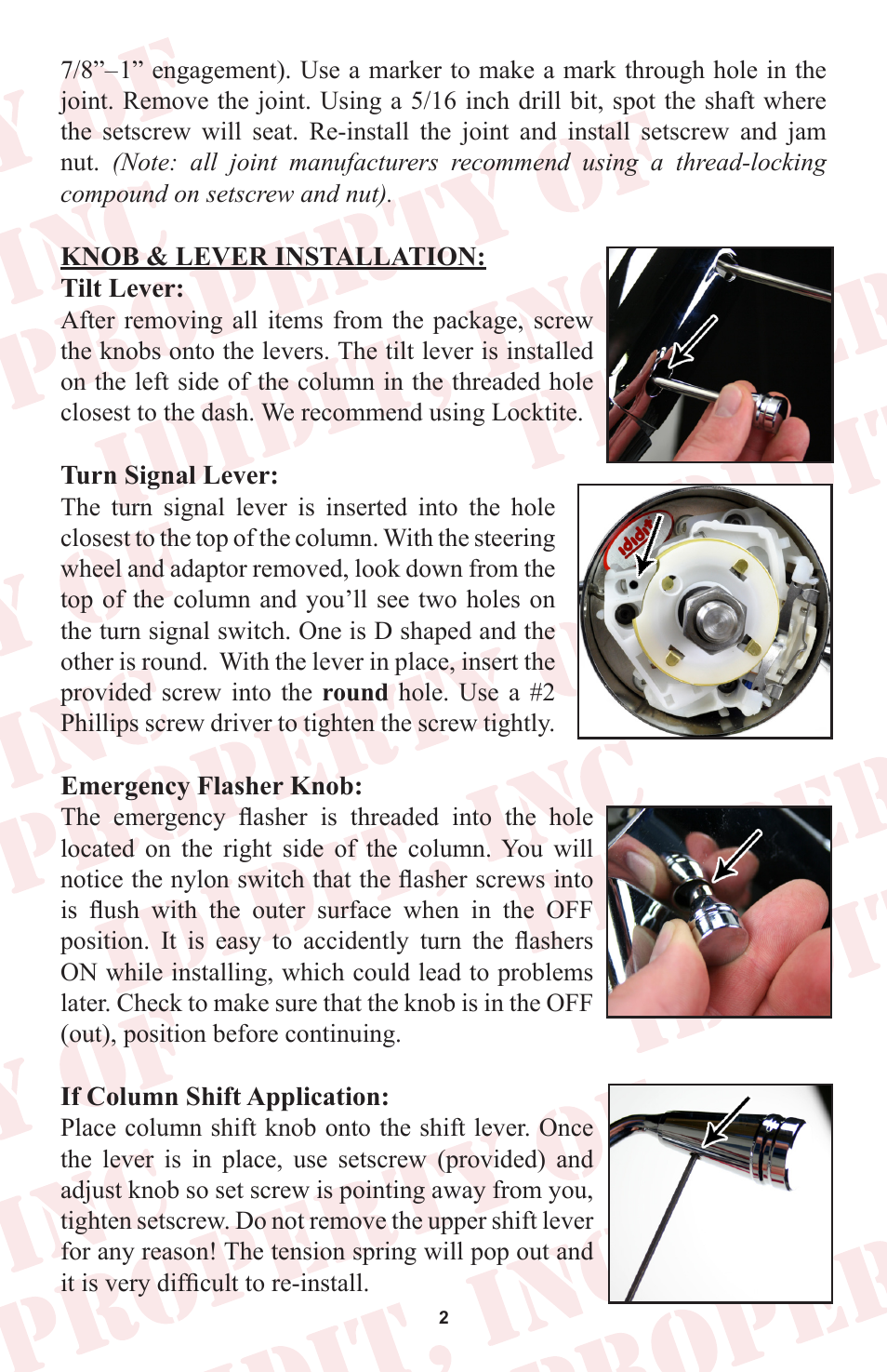 ididit Universal Steering Column: Universal Tilt User Manual | Page 3 / 8