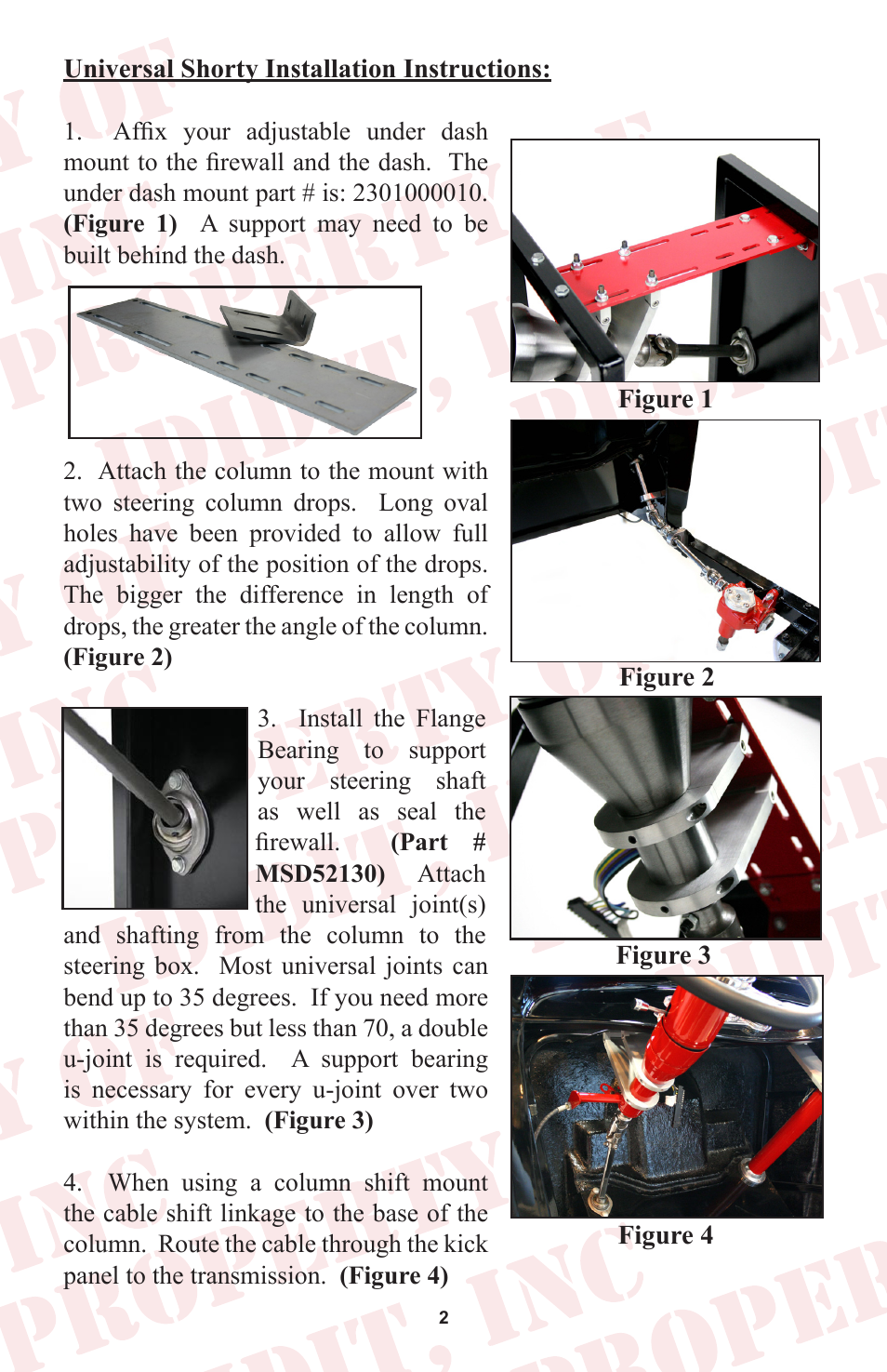 ididit Universal Steering Column: Universal Shorty Tilt User Manual | Page 3 / 8