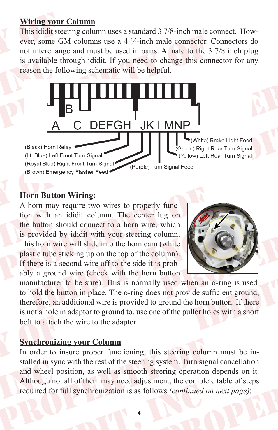 ididit Universal Steering Column: Universal Shorty Tilt User Manual | Page 5 / 8