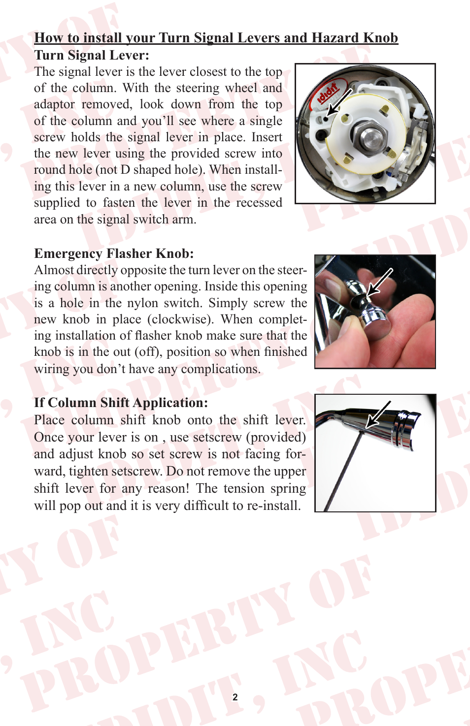 ididit Universal Steering Column: Universal Straight User Manual | Page 3 / 8