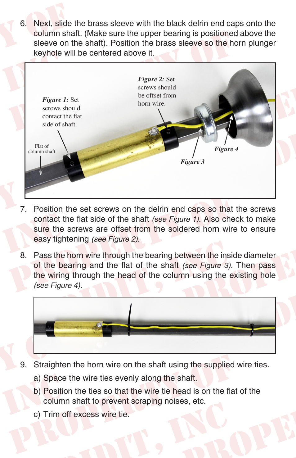 ididit Universal Steering Column: Old School Straight Horn Kit User Manual | Page 3 / 4