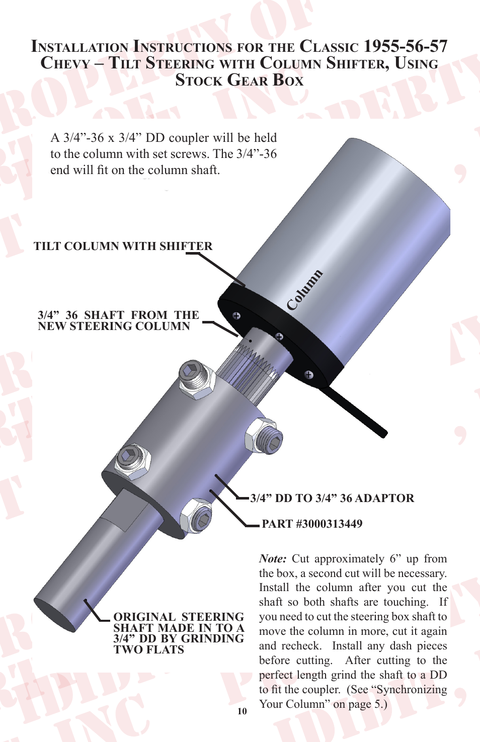 ididit Retrofit Steering Column: Tri-Five Chevy User Manual | Page 11 / 18