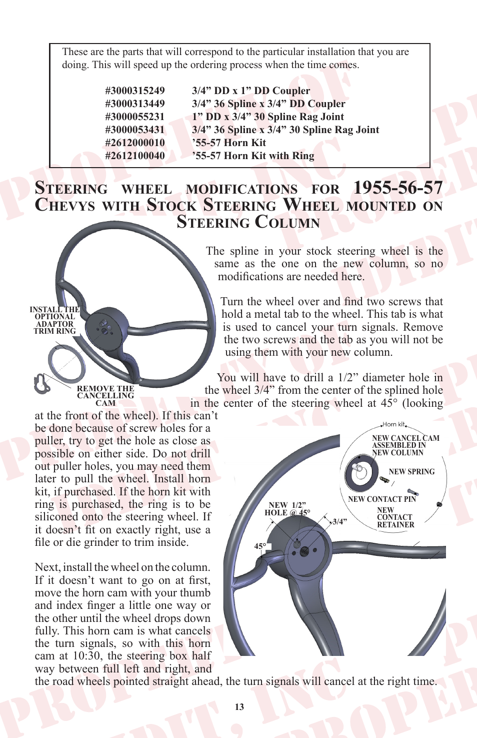 ididit Retrofit Steering Column: Tri-Five Chevy User Manual | Page 14 / 18