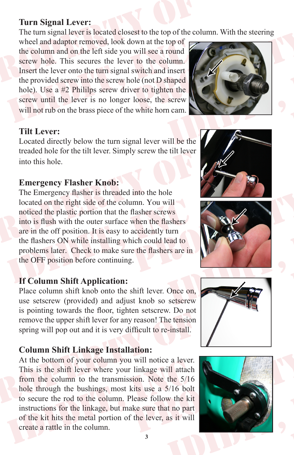 ididit Retrofit Steering Column: Tri-Five Chevy User Manual | Page 4 / 18