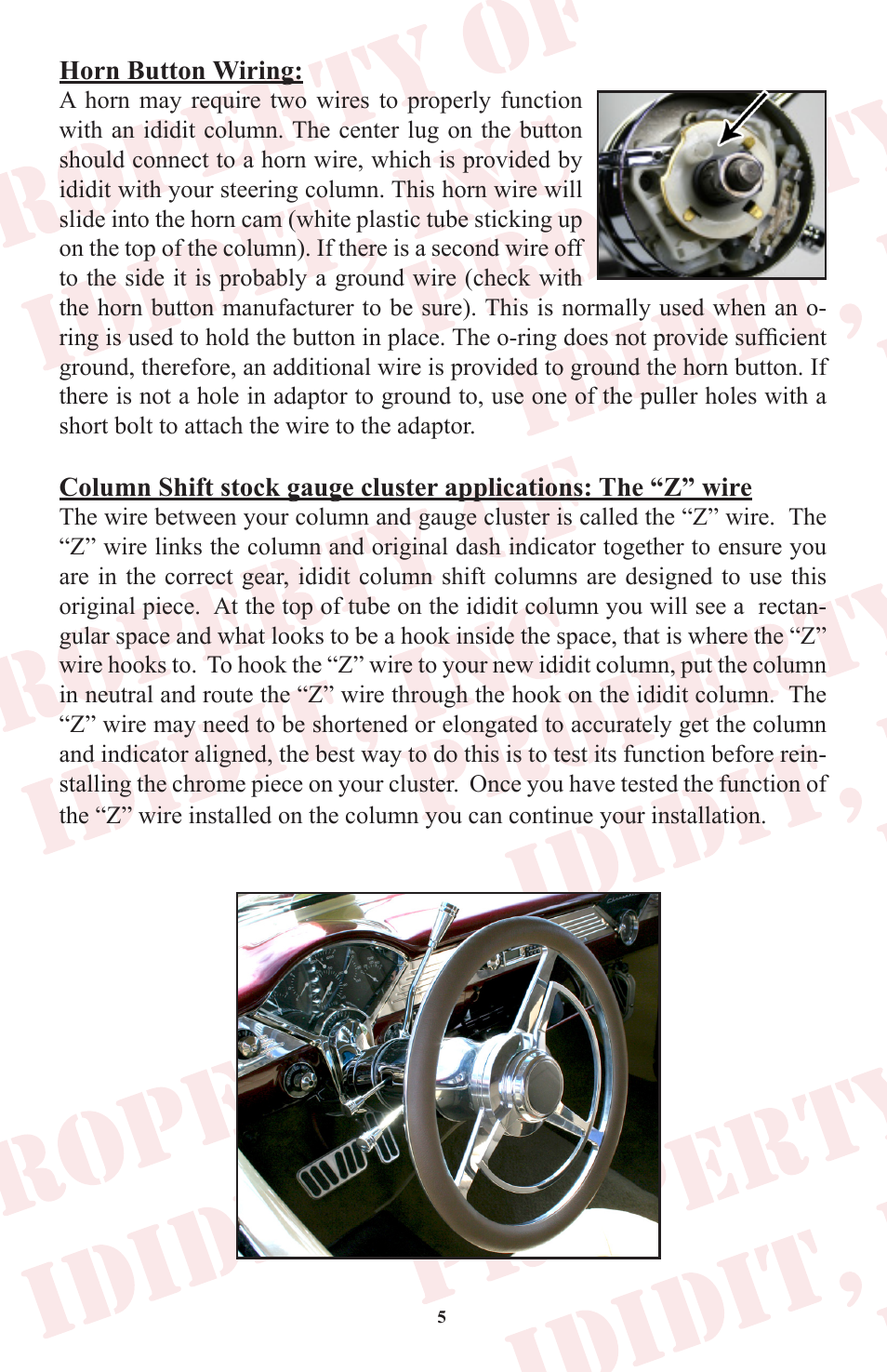 ididit Retrofit Steering Column: Tri-Five Chevy User Manual | Page 6 / 18