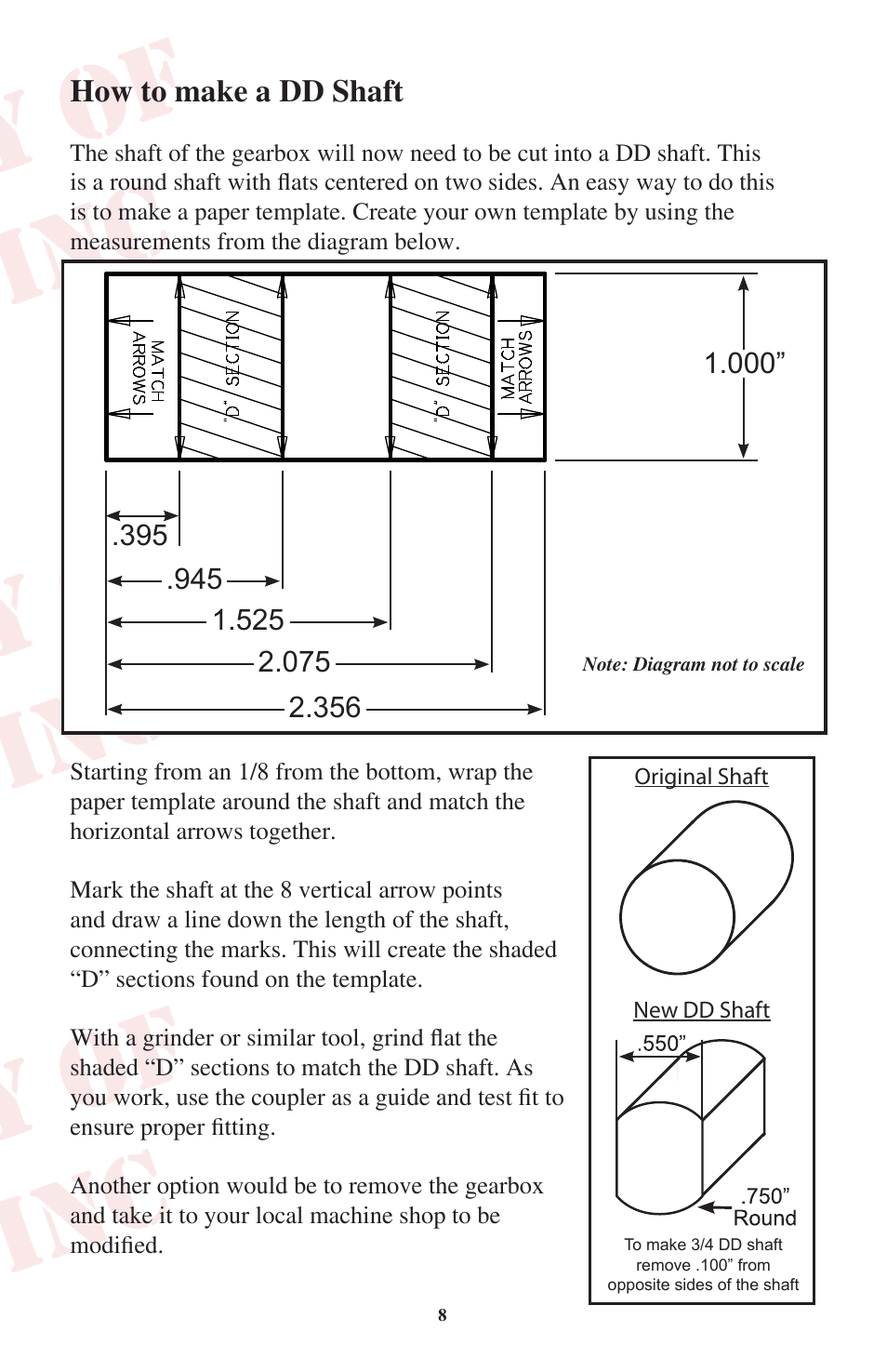 How to make a dd shaft | ididit Retrofit Steering Column: Tri-Five Chevy User Manual | Page 9 / 18