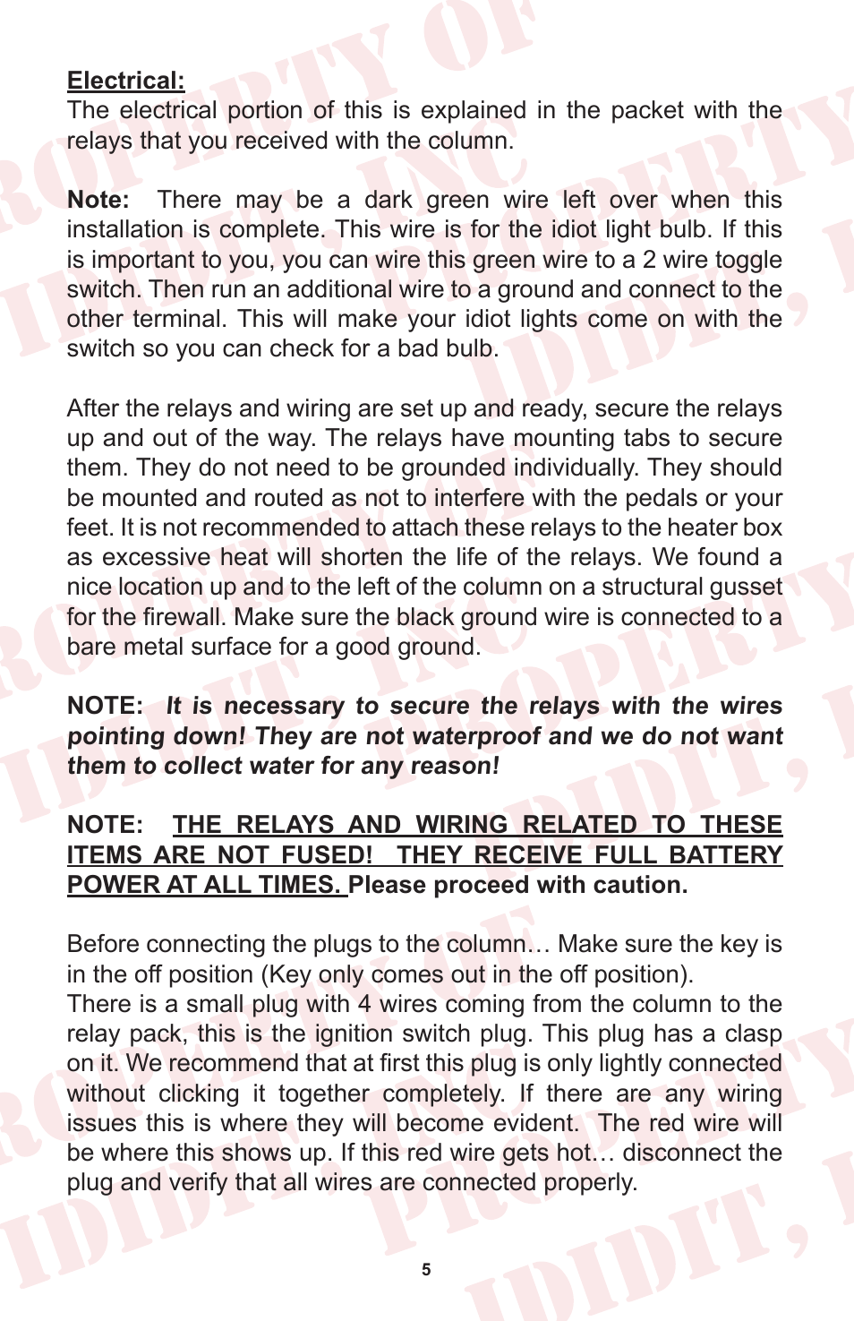 ididit Retrofit Steering Column: 1970-75 Camaro User Manual | Page 7 / 12
