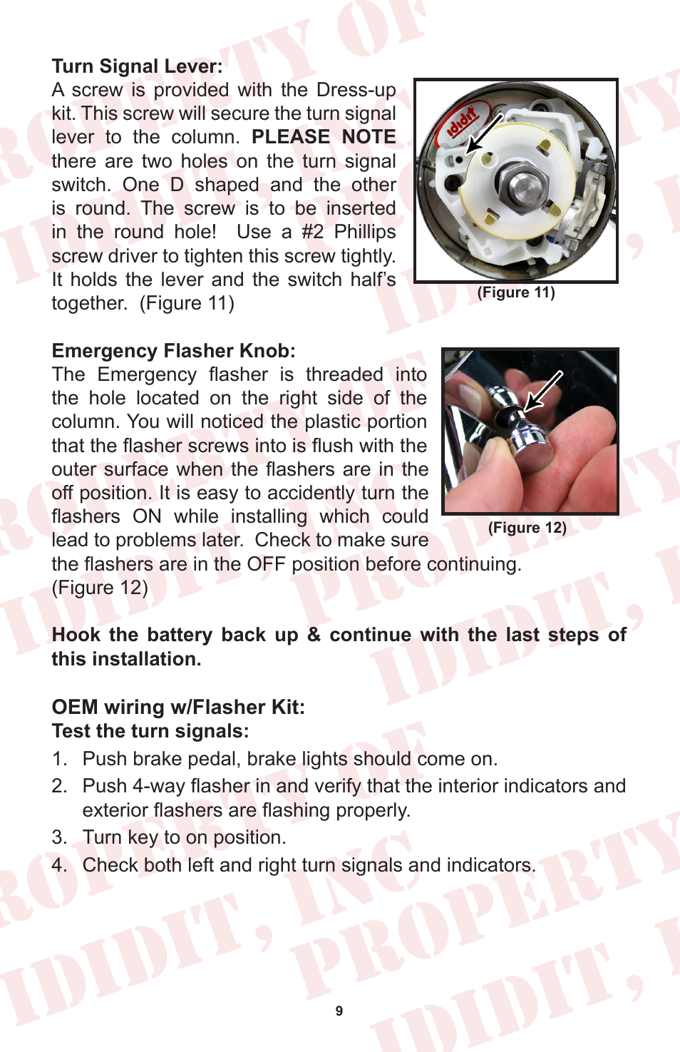 ididit Retrofit Steering Column: 1962-66 Nova User Manual | Page 11 / 12