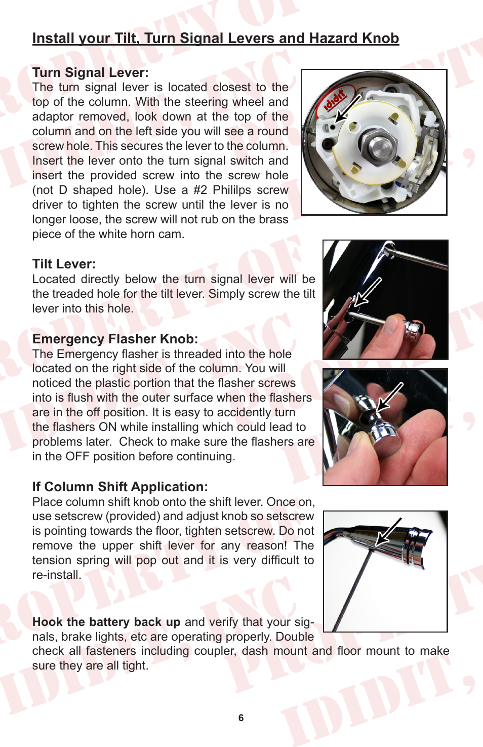 ididit Retrofit Steering Column: 1955-59 Chevy Truck User Manual | Page 8 / 12