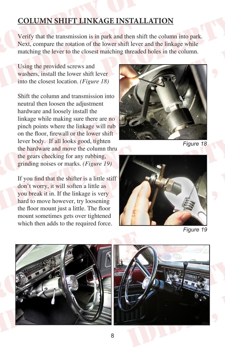 Column shift linkage installation | ididit Retrofit Steering Column: 1965 Falcon User Manual | Page 10 / 12