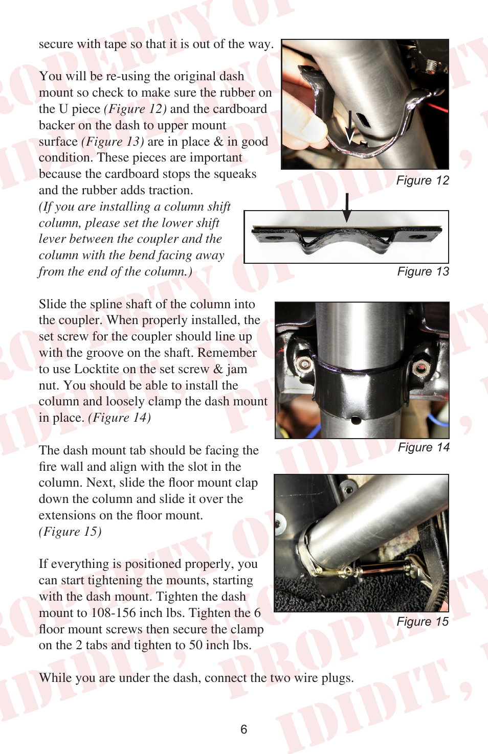 ididit Retrofit Steering Column: 1965 Falcon User Manual | Page 8 / 12