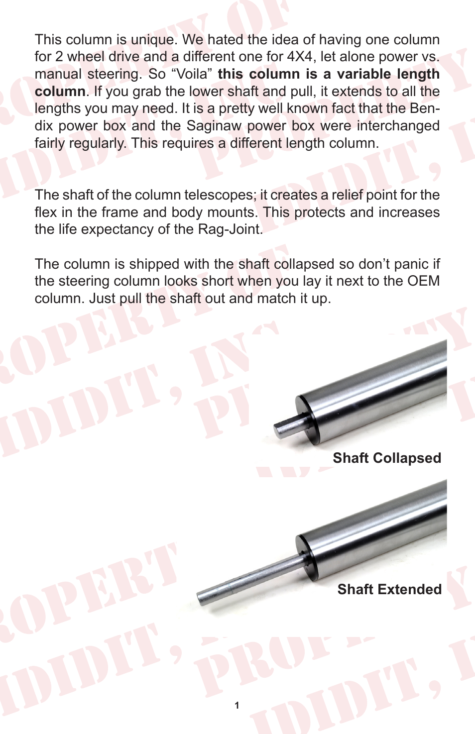 ididit Retrofit Steering Column: 1965-66 Ford Truck User Manual | Page 3 / 8