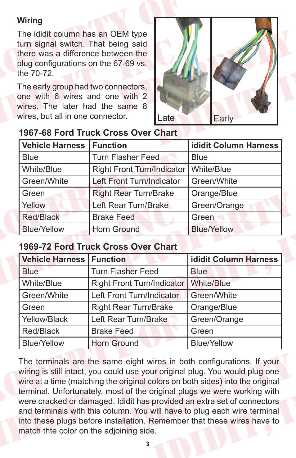 ididit Retrofit Steering Column: 1967-72 Ford Truck User Manual | Page 5 / 8