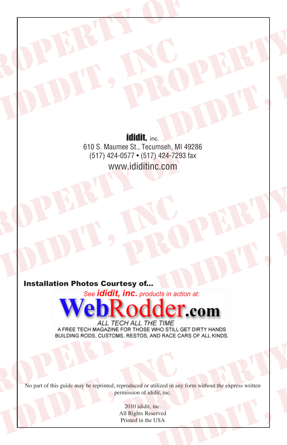 Ididit | ididit Retrofit Steering Column: 1978-79 Ford Truck User Manual | Page 8 / 8