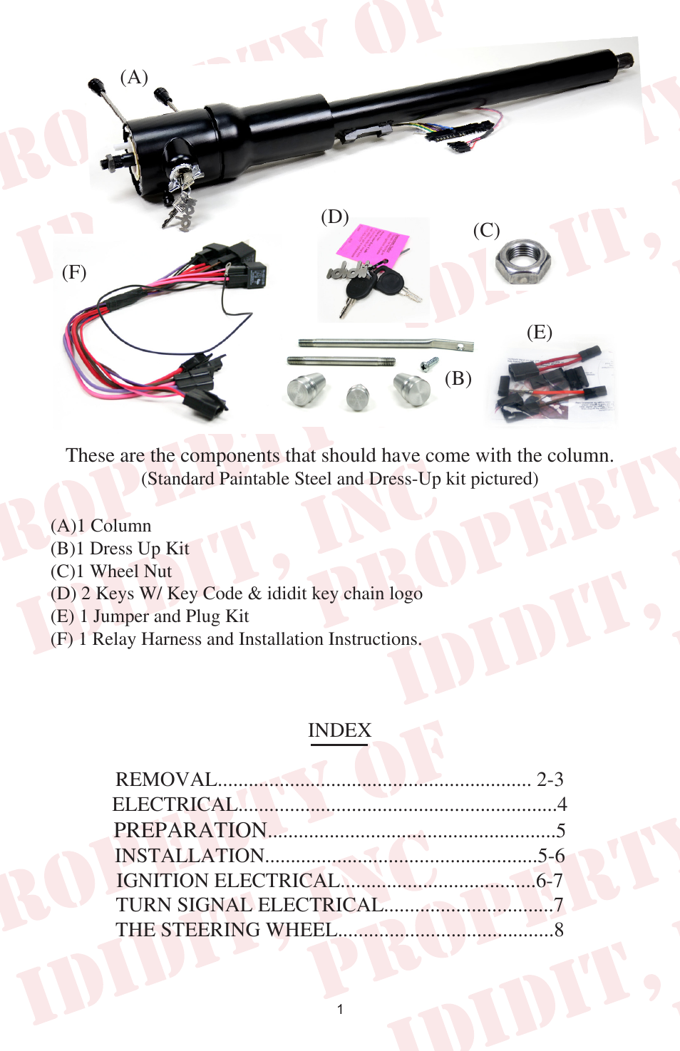 Preparation | ididit Retrofit Steering Column: 1976-86 Jeep CJ5 & CJ7 User Manual | Page 2 / 12