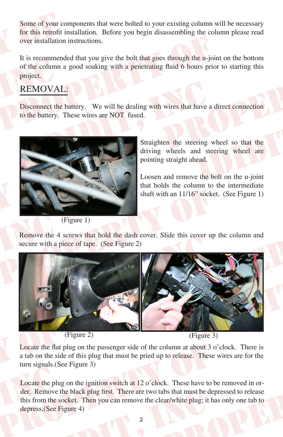Removal | ididit Retrofit Steering Column: 1976-86 Jeep CJ5 & CJ7 User Manual | Page 3 / 12