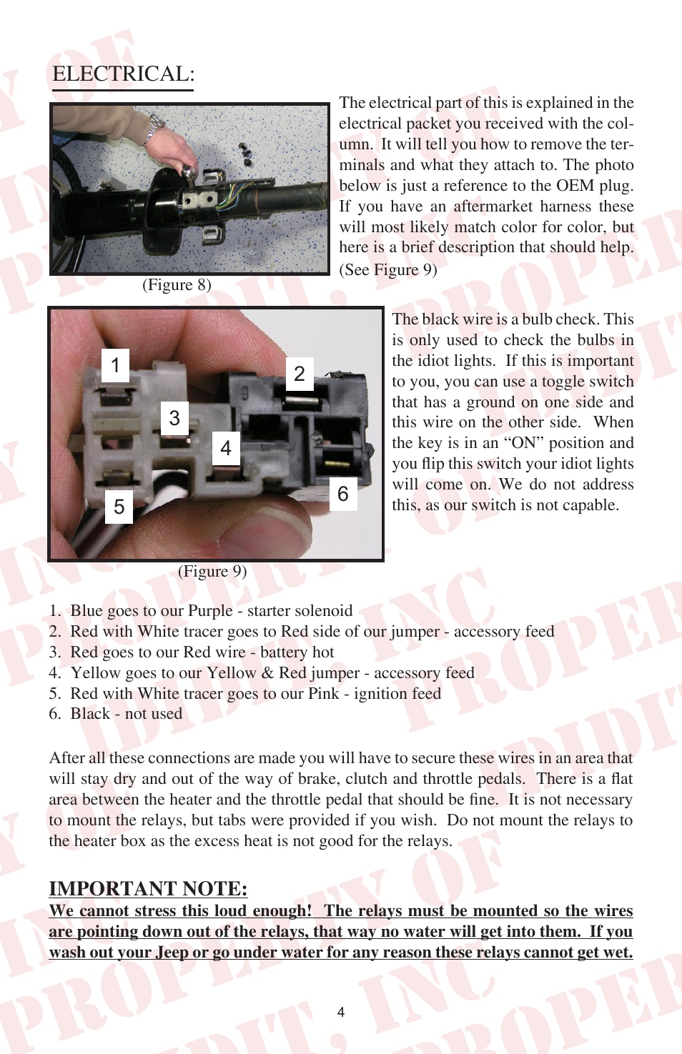 Electrical | ididit Retrofit Steering Column: 1976-86 Jeep CJ5 & CJ7 User Manual | Page 5 / 12