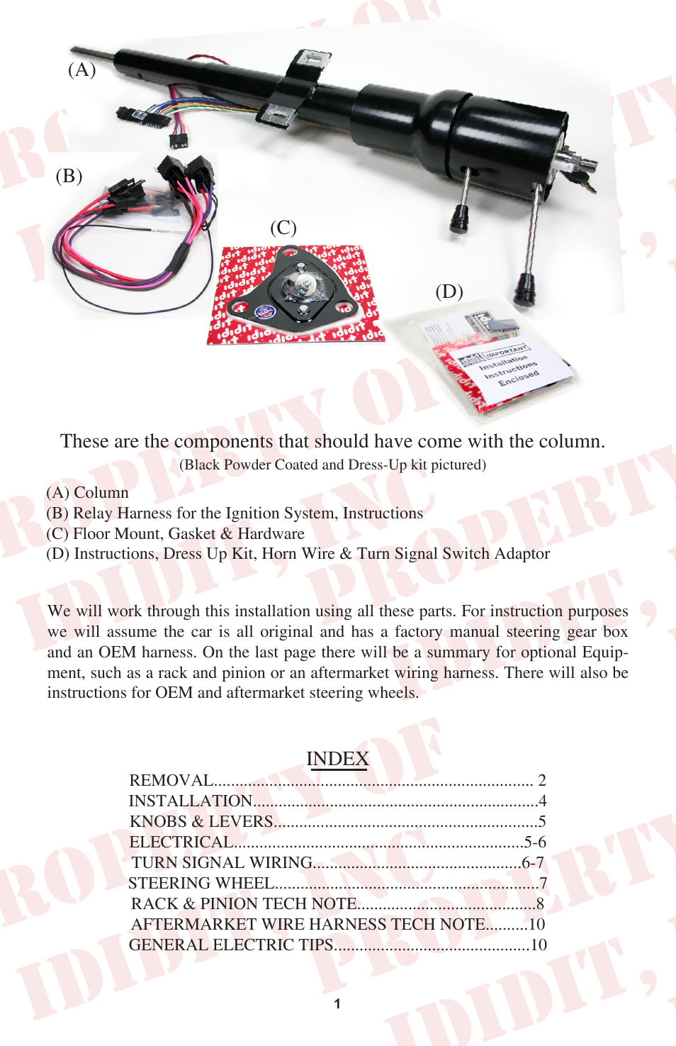 ididit Retrofit Steering Column: 1970-74 Cuda/Challenger User Manual | Page 2 / 12