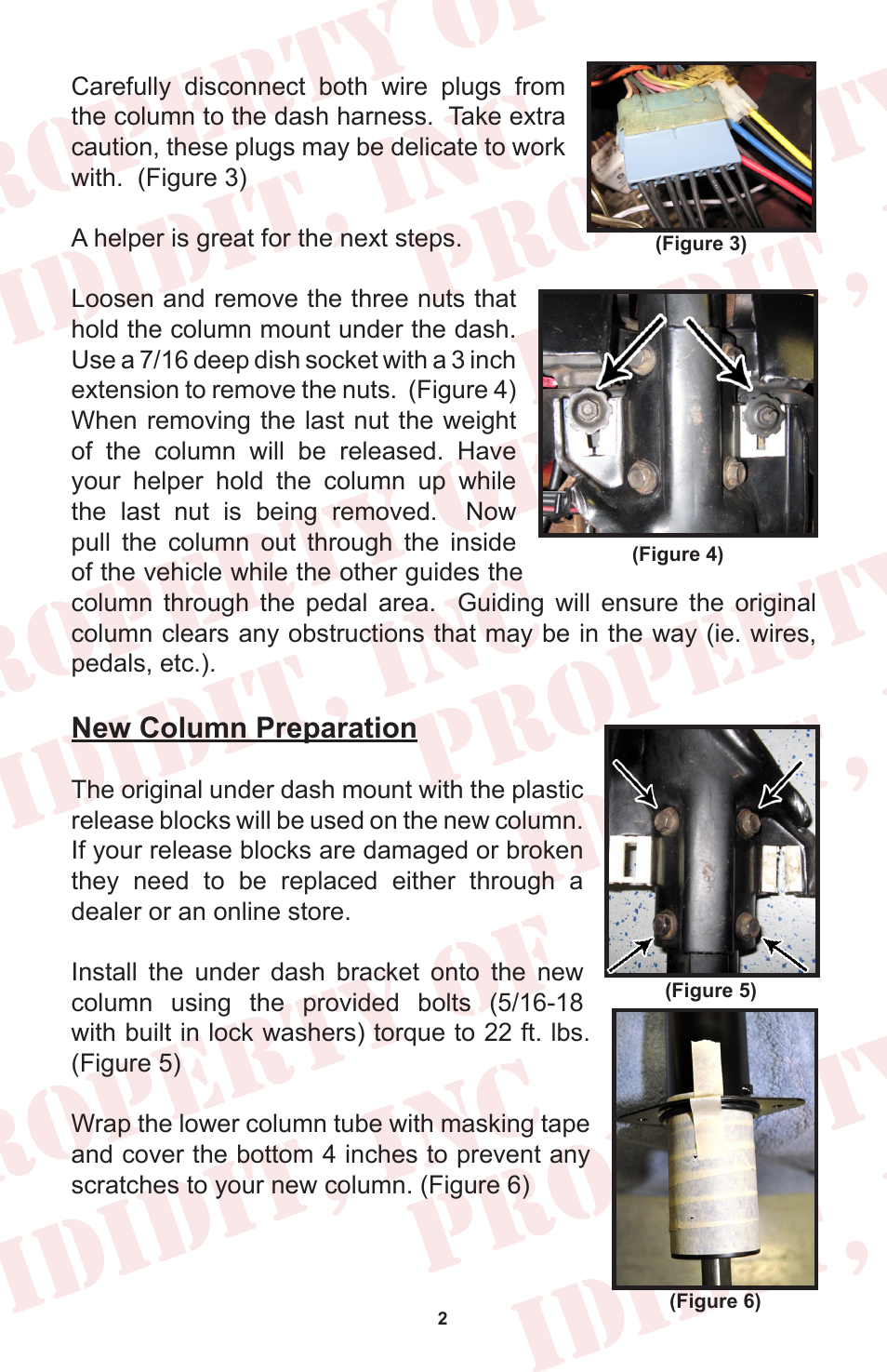 New column preparation | ididit Retrofit Steering Column: 1973 Chrysler B-Body User Manual | Page 4 / 12
