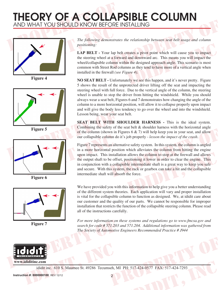 ididit Right Hand Drive & Collapsible Steering Column: Theory of a Collapsible Column User Manual | Page 2 / 2