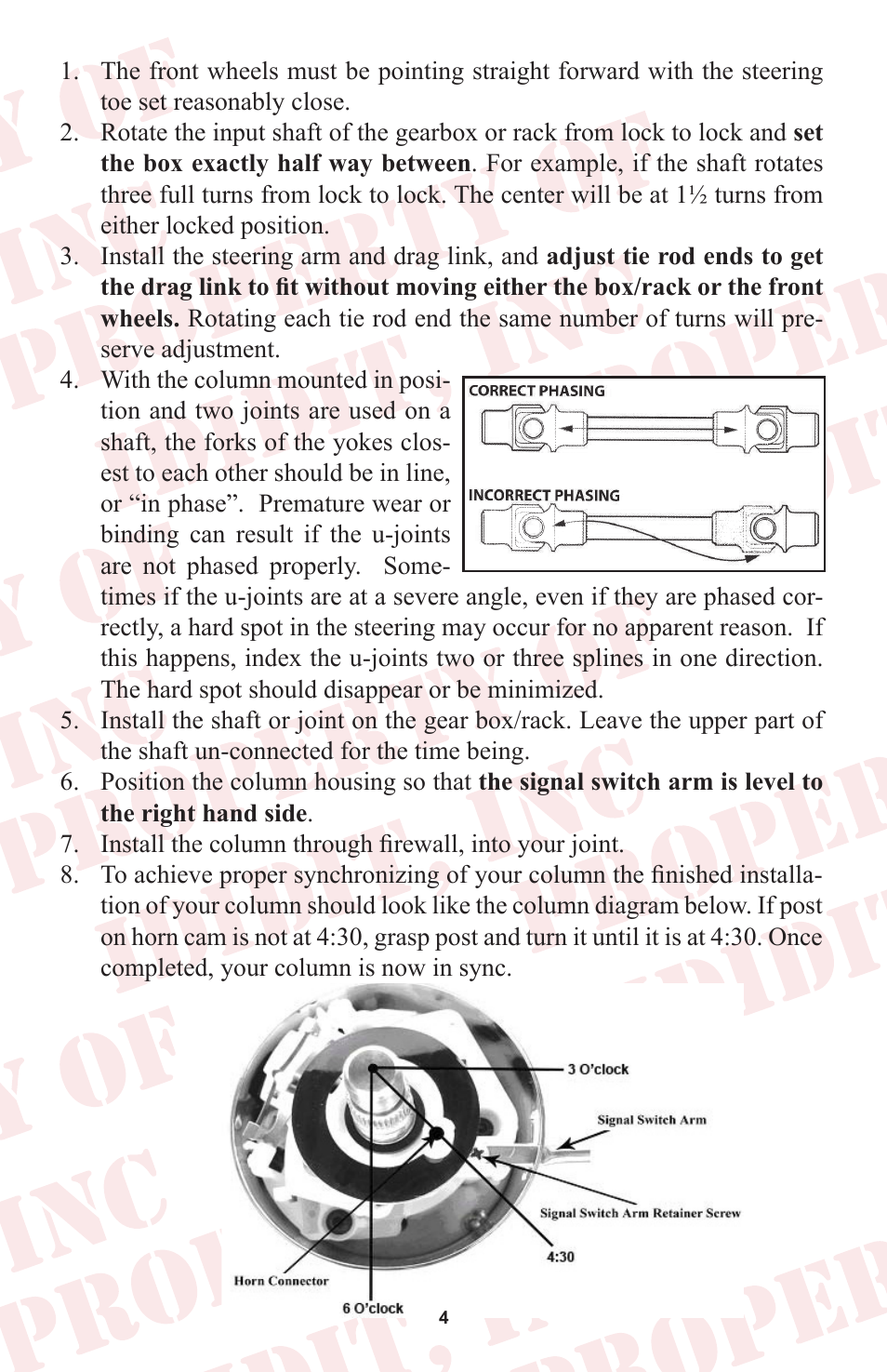 ididit Right Hand Drive & Collapsible Steering Column: RHD Universal Tilt User Manual | Page 5 / 8