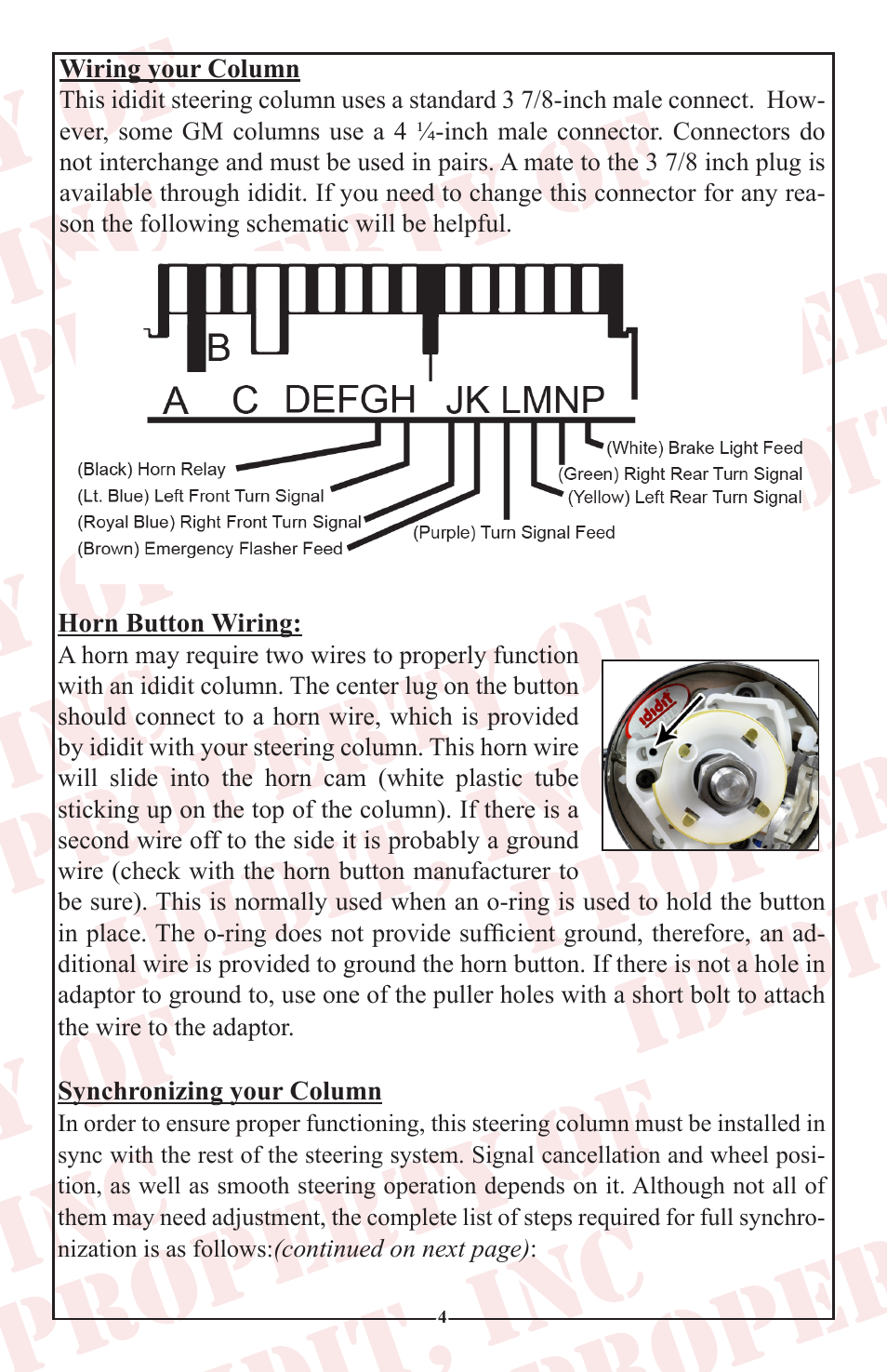 ididit Right Hand Drive & Collapsible Steering Column: RHD Tri-Five Chevy User Manual | Page 5 / 16