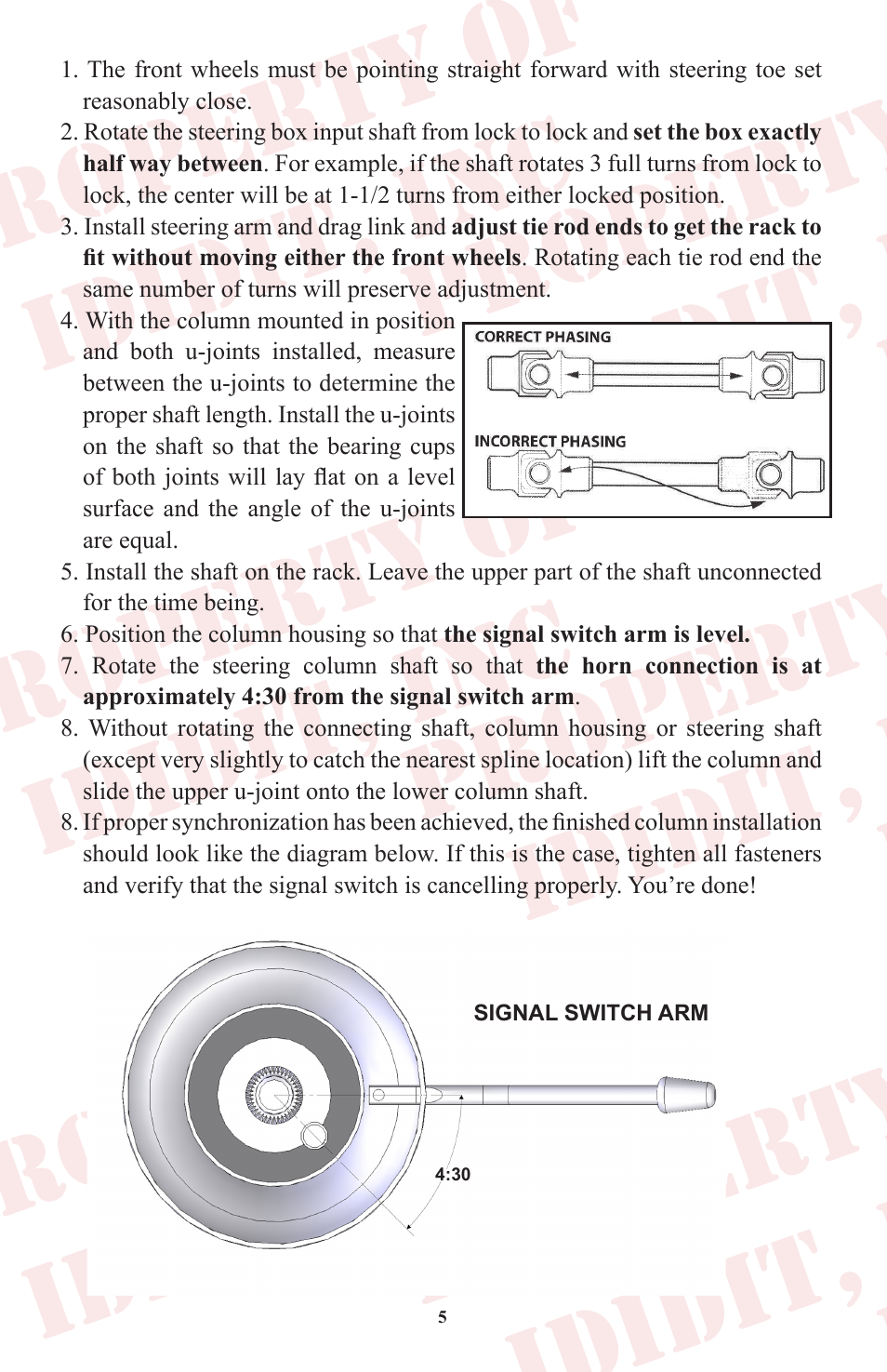 ididit Right Hand Drive & Collapsible Steering Column: RHD Tri-Five Chevy User Manual | Page 6 / 16