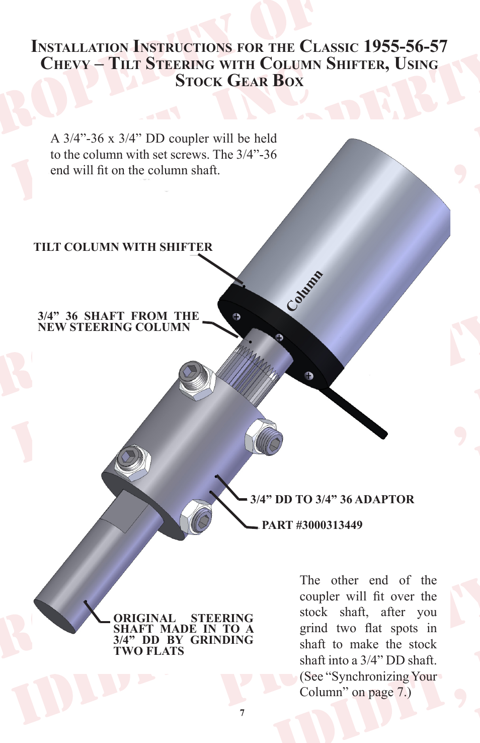 ididit Right Hand Drive & Collapsible Steering Column: RHD Tri-Five Chevy User Manual | Page 8 / 16