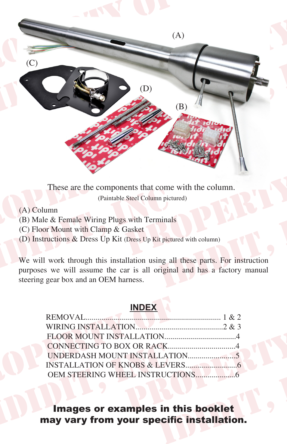 ididit Right Hand Drive & Collapsible Steering Column: RHD 1968-69 Mustang User Manual | Page 2 / 8