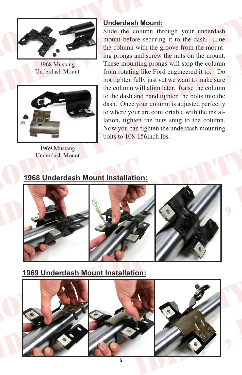 ididit Right Hand Drive & Collapsible Steering Column: RHD 1968-69 Mustang User Manual | Page 7 / 8