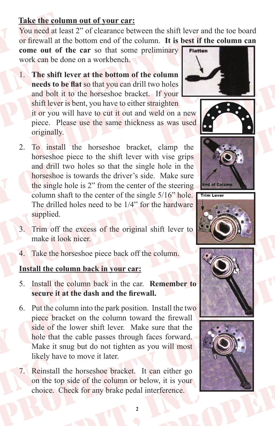 ididit Cable Shift Linkage Kit: GM Column to GM Transmission User Manual | Page 3 / 16