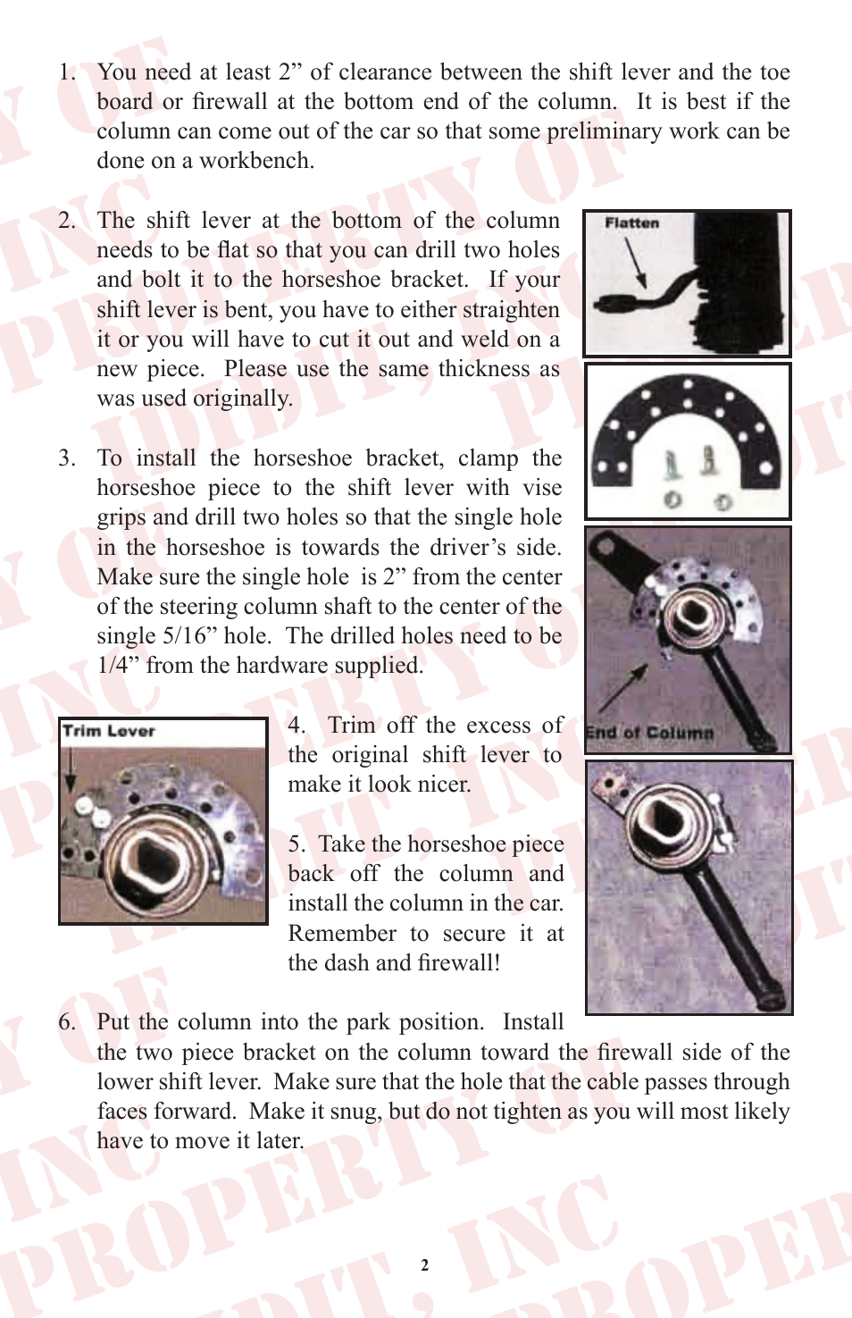 ididit Cable Shift Linkage Kit: Ford Column to Ford C-4 Transmission User Manual | Page 3 / 8
