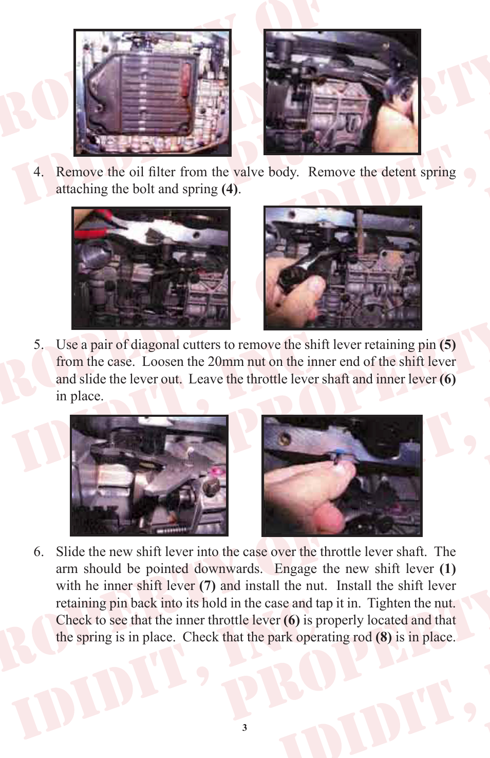 ididit Cable Shift Linkage Kit: Ford Column to Ford AOD Transmission User Manual | Page 4 / 8