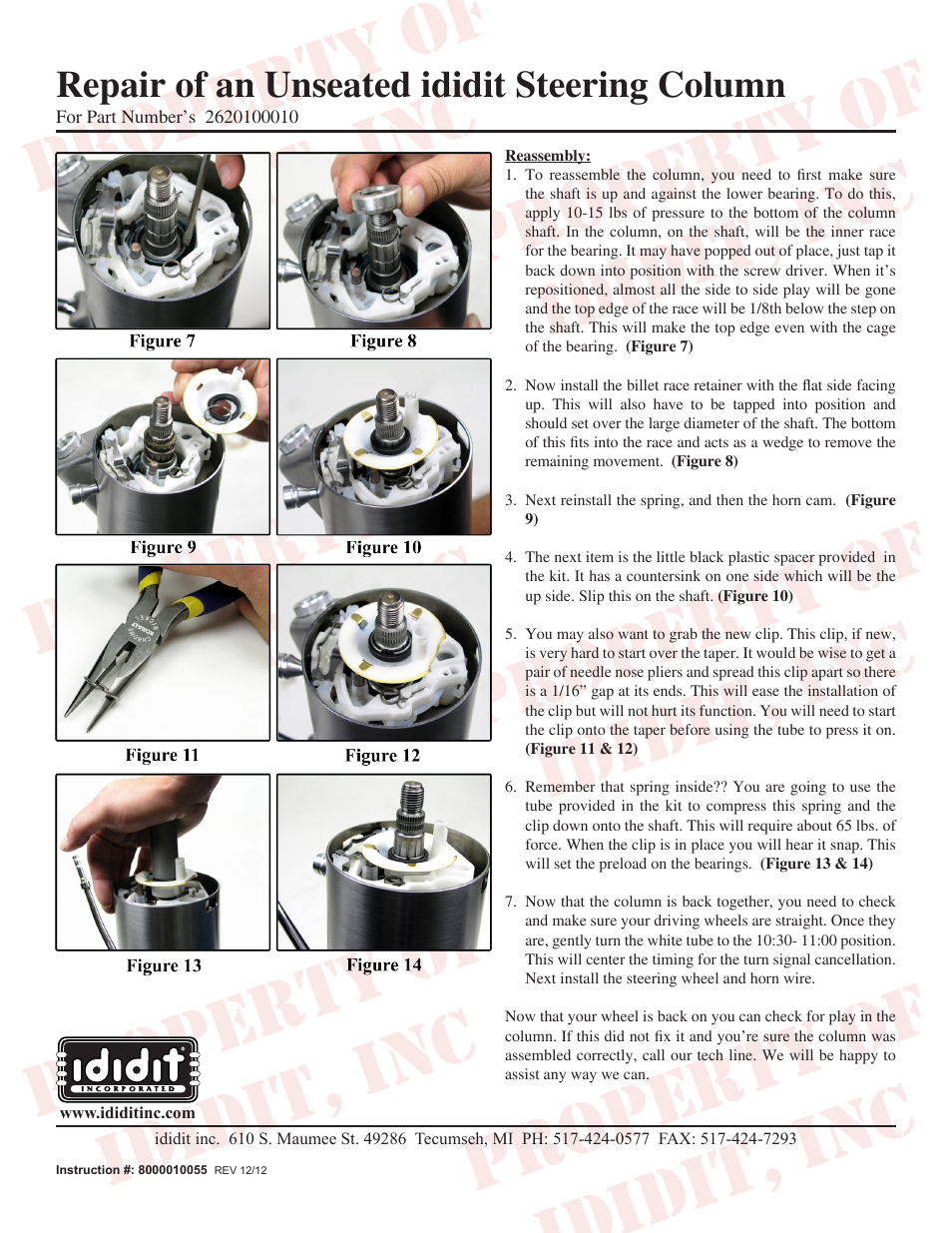 ididit Repair of an Unseated ididit Steering Column User Manual | Page 2 / 2