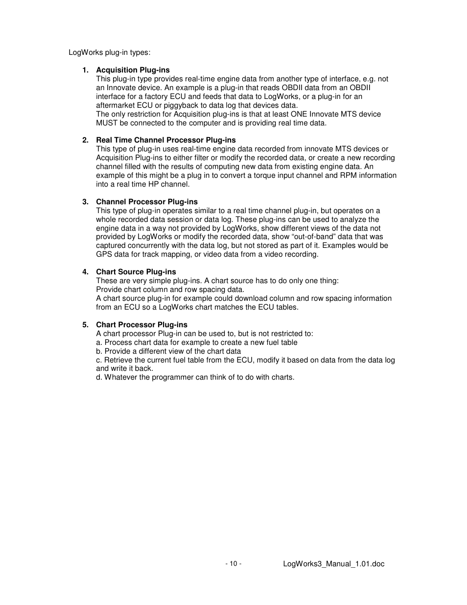 Innovate Motorsports LogWorks 3 User Manual | Page 10 / 145