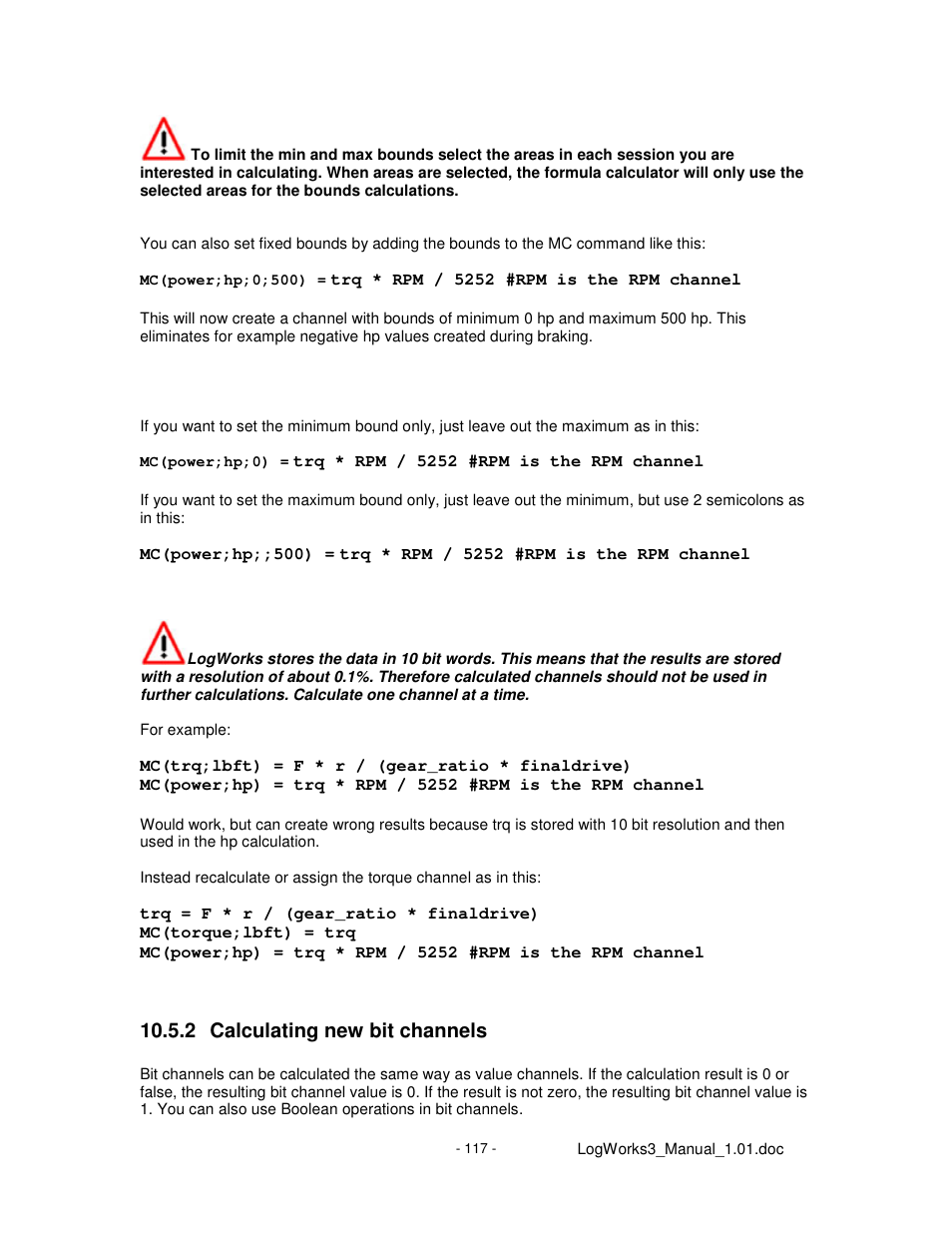 2 calculating new bit channels | Innovate Motorsports LogWorks 3 User Manual | Page 117 / 145