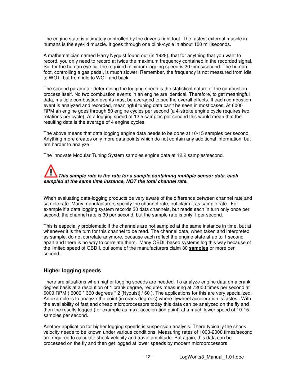 Innovate Motorsports LogWorks 3 User Manual | Page 12 / 145