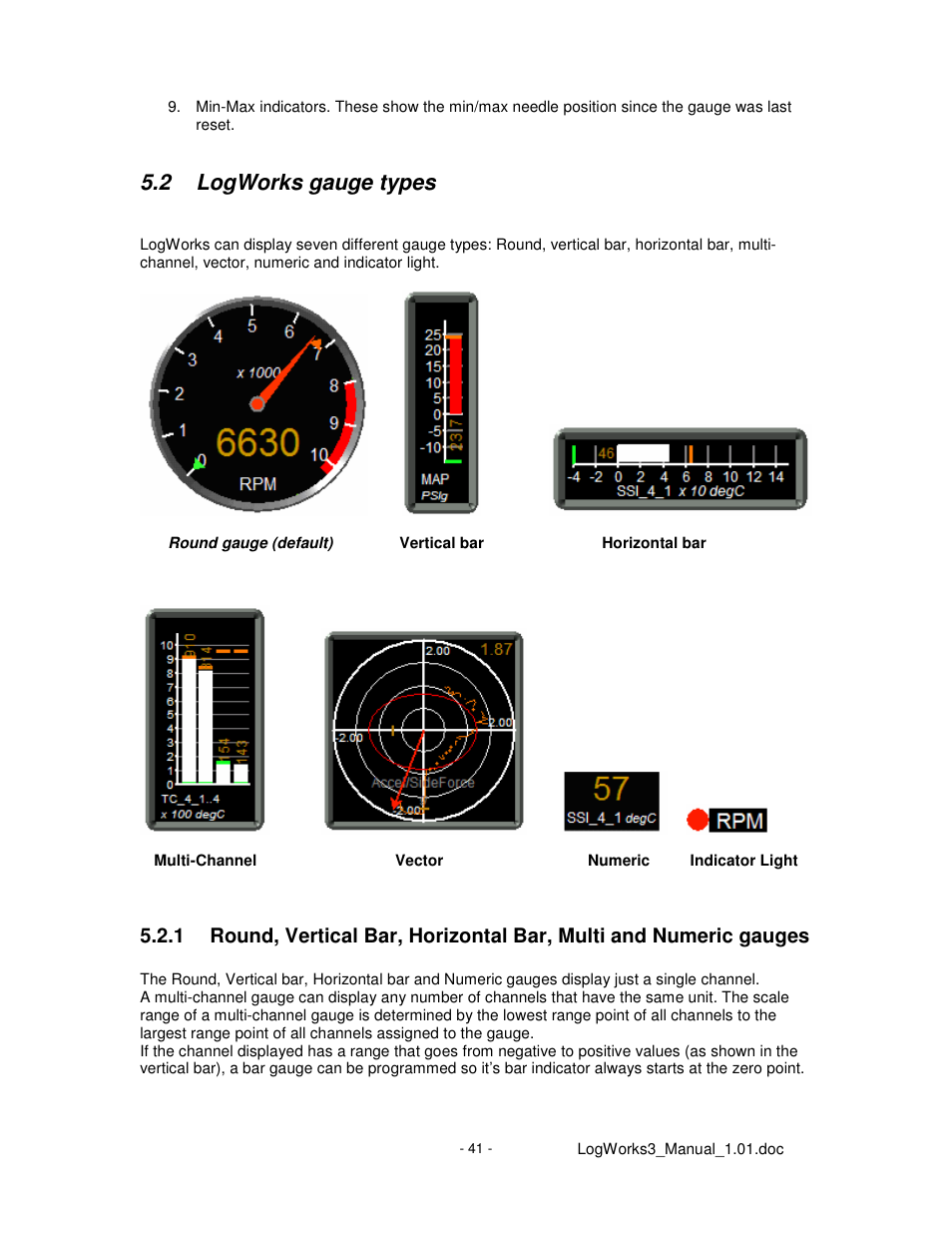 2 logworks gauge types | Innovate Motorsports LogWorks 3 User Manual | Page 41 / 145