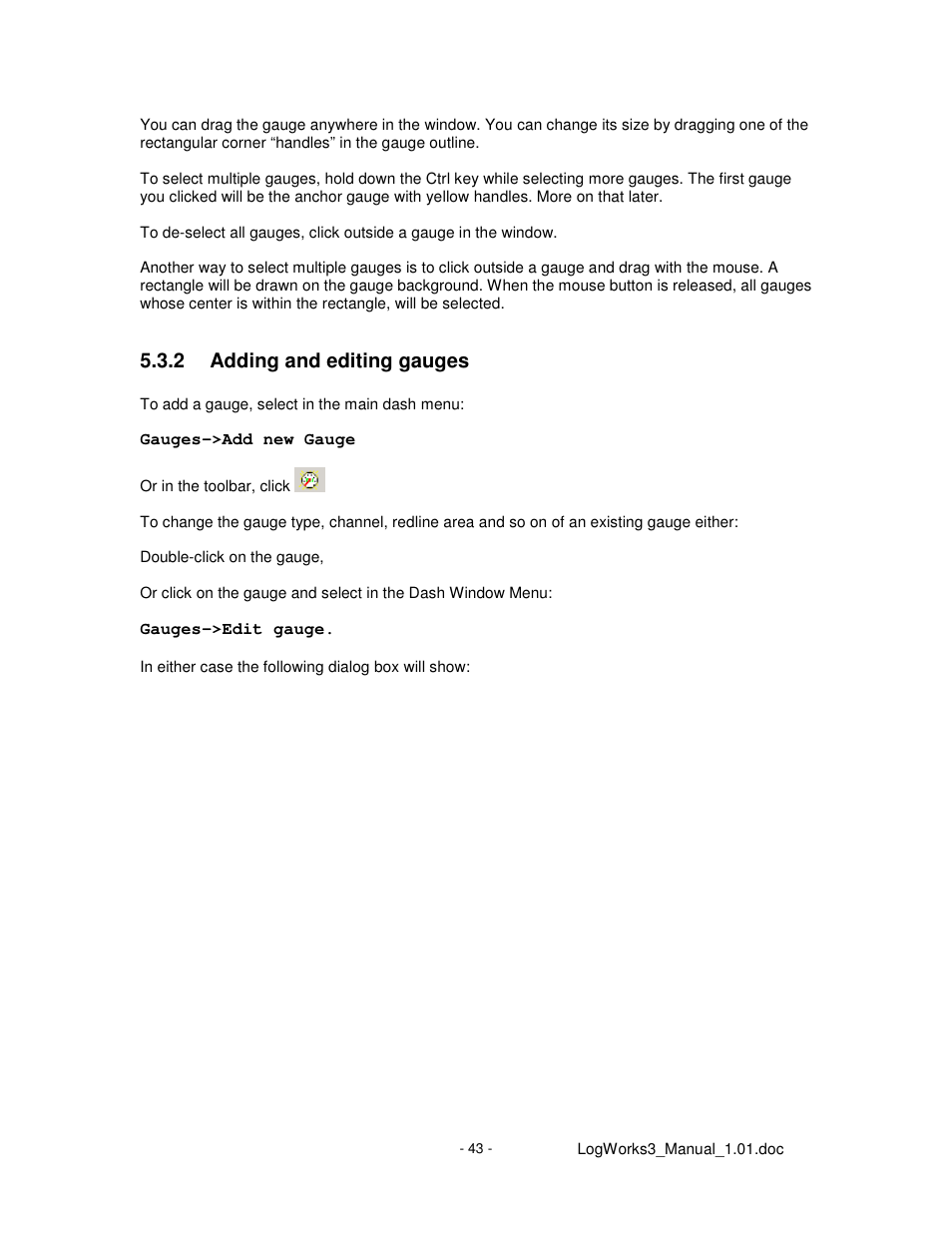 2 adding and editing gauges | Innovate Motorsports LogWorks 3 User Manual | Page 43 / 145