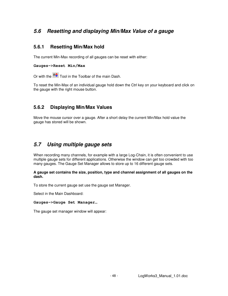 7 using multiple gauge sets | Innovate Motorsports LogWorks 3 User Manual | Page 48 / 145